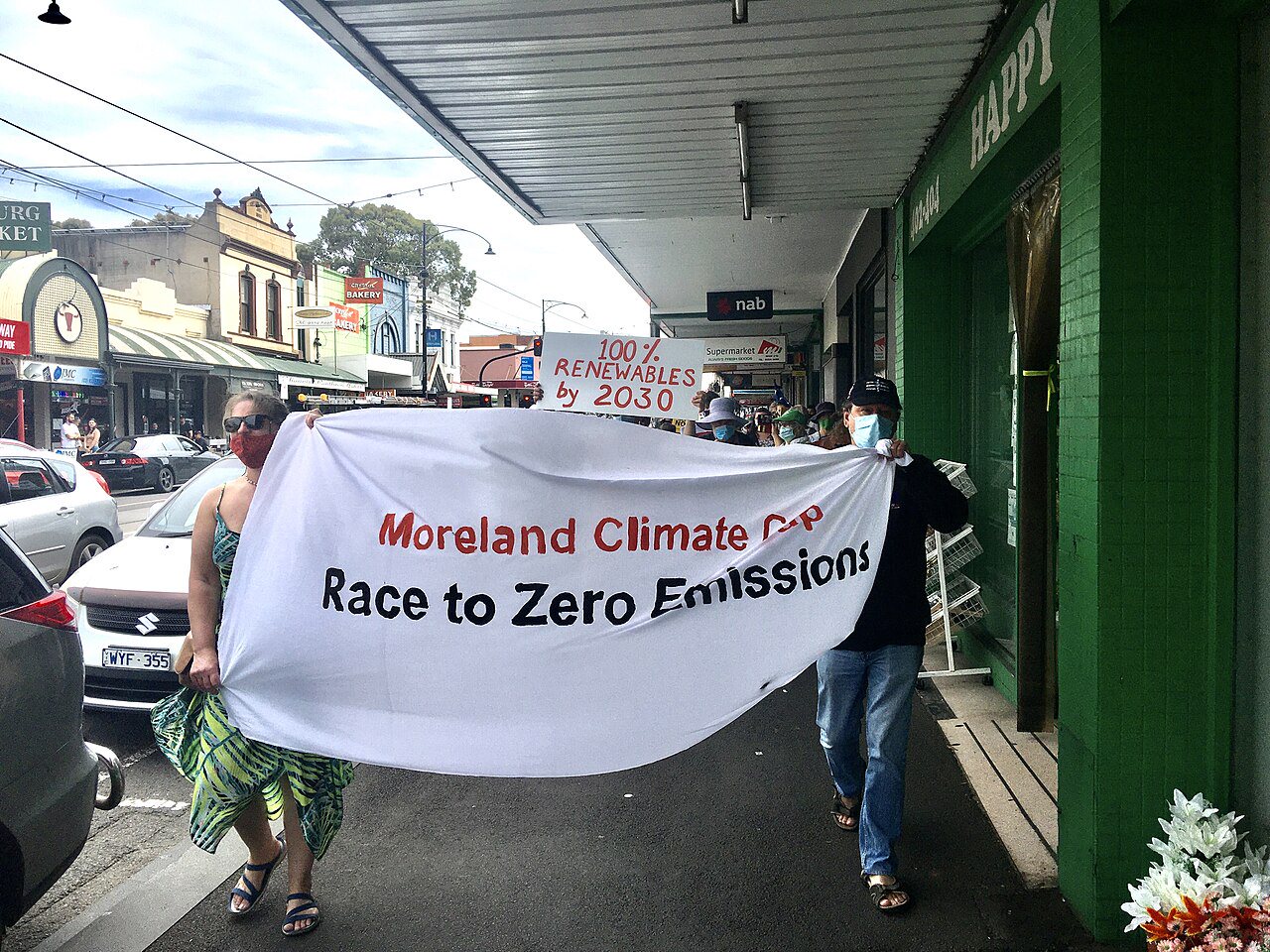 Marching down Sydney Road to Labor MP Peter Khalil's office 2021-11-06-MorelandClimateCup-Coburg-JE IMG E9378 (51657136022)